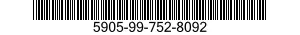 5905-99-752-8092 RESISTOR,FIXED,FILM 5905997528092 997528092