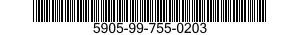 5905-99-755-0203 RESISTOR,FIXED,WIRE WOUND 5905997550203 997550203