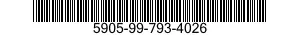 5905-99-793-4026 RESISTOR,FIXED,FILM 5905997934026 997934026
