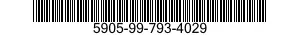 5905-99-793-4029 RESISTOR,FIXED,COMPOSITION 5905997934029 997934029
