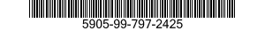 5905-99-797-2425 RESISTOR,FIXED,FILM 5905997972425 997972425