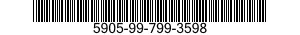 5905-99-799-3598 RESISTOR,VARIABLE,NONWIRE WOUND,NONPRECISION 5905997993598 997993598