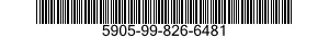5905-99-826-6481 RESISTOR,FIXED,FILM 5905998266481 998266481
