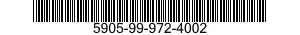 5905-99-972-4002 RESISTOR,FIXED,WIRE 5905999724002 999724002