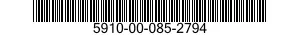 5910-00-085-2794 CAPACITOR,FIXED,PLASTIC DIELECTRIC 5910000852794 000852794