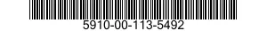 5910-00-113-5492 CAPACITOR,FIXED,CERAMIC DIELECTRIC 5910001135492 001135492