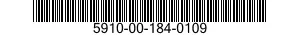 5910-00-184-0109 CAPACITOR,FIXED,MICA DIELECTRIC 5910001840109 001840109