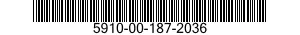 5910-00-187-2036 CAPACITOR,FIXED,CERAMIC DIELECTRIC 5910001872036 001872036