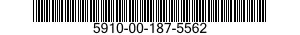 5910-00-187-5562 CAPACITOR,FIXED,PAPER DIELECTRIC 5910001875562 001875562