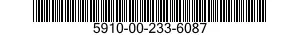 5910-00-233-6087 CAPACITOR,FIXED,PAPER DIELECTRIC 5910002336087 002336087