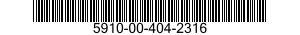 5910-00-404-2316  5910004042316 004042316