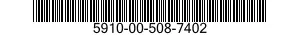 5910-00-508-7402 CAPACITOR,FIXED,PAPER DIELECTRIC 5910005087402 005087402