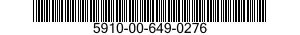 5910-00-649-0276 CAPACITOR,FIXED,PLASTIC DIELECTR 5910006490276 006490276