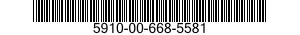 5910-00-668-5581 CAPACITOR,VARIABLE,MICA DIELECTRIC 5910006685581 006685581