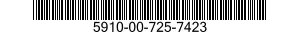 5910-00-725-7423 CAPACITOR,FIXED,MICA DIELECTRIC 5910007257423 007257423