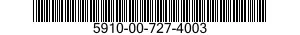 5910-00-727-4003 CAPACITOR,FIXED,PAPER DIELECTRIC 5910007274003 007274003