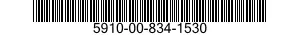 5910-00-834-1530 CAPACITOR,VARIABLE,AIR DIELECTRIC 5910008341530 008341530