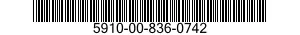 5910-00-836-0742  5910008360742 008360742