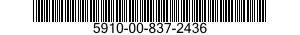 5910-00-837-2436  5910008372436 008372436