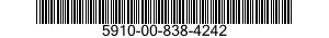 5910-00-838-4242 CAPACITOR,FIXED,MICA DIELECTRIC 5910008384242 008384242