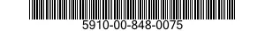 5910-00-848-0075  5910008480075 008480075