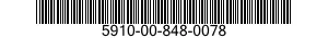 5910-00-848-0078  5910008480078 008480078