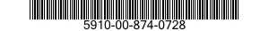 5910-00-874-0728  5910008740728 008740728