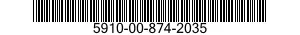 5910-00-874-2035  5910008742035 008742035