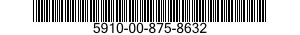 5910-00-875-8632 CAPACITOR,FIXED,PLASTIC DIELECT 5910008758632 008758632