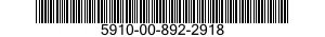 5910-00-892-2918  5910008922918 008922918