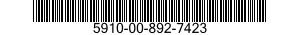 5910-00-892-7423 CAPACITOR,FIXED,GLASS DIELECTRIC 5910008927423 008927423