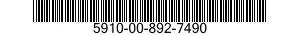 5910-00-892-7490  5910008927490 008927490
