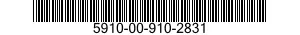 5910-00-910-2831 CAPACITOR,VARIABLE,CERAMIC DIELECTRIC 5910009102831 009102831