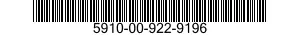 5910-00-922-9196  5910009229196 009229196
