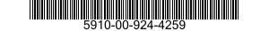 5910-00-924-4259 CAPACITOR,VARIABLE,GLASS DIELECTRIC 5910009244259 009244259