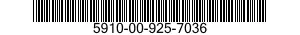 5910-00-925-7036  5910009257036 009257036