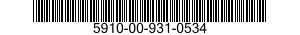5910-00-931-0534  5910009310534 009310534