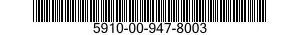 5910-00-947-8003 CAPACITOR,FIXED,GLASS DIELECTRIC 5910009478003 009478003