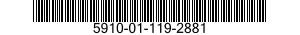 5910-01-119-2881 CAPACITOR,VARIABLE,CERAMIC DIELECTRIC 5910011192881 011192881
