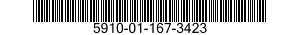 5910-01-167-3423 RETAINER,CAPACITOR 5910011673423 011673423