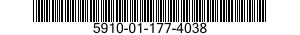 5910-01-177-4038 CAPACITOR,FIXED,CERAMIC DIELECTRIC 5910011774038 011774038