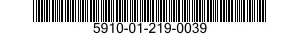 5910-01-219-0039  5910012190039 012190039