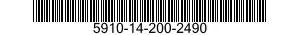 5910-14-200-2490 CAPACITOR,FIXED,PAPER DIELECTRIC 5910142002490 142002490