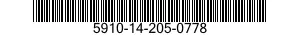 5910-14-205-0778 CAPACITOR,FIXED,MICA DIELECTRIC 5910142050778 142050778