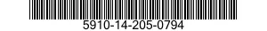 5910-14-205-0794 CAPACITOR,FIXED,MICA DIELECTRIC 5910142050794 142050794