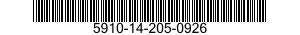 5910-14-205-0926 CAPACITOR,FIXED,MICA DIELECTRIC 5910142050926 142050926