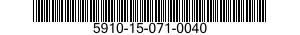 5910-15-071-0040 CAPACITOR,VARIABLE,CERAMIC DIELECTRIC 5910150710040 150710040