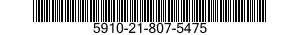 5910-21-807-5475 CAPACITOR,FIXED,PAPER DIELECTRIC 5910218075475 218075475