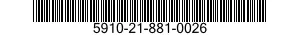 5910-21-881-0026 CAPACITOR,FIXED,PAPER DIELECTRIC 5910218810026 218810026