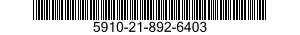 5910-21-892-6403 CAPACITOR,FIXED,METALLIZED,PAPER-PLASTIC DIELECTRIC 5910218926403 218926403